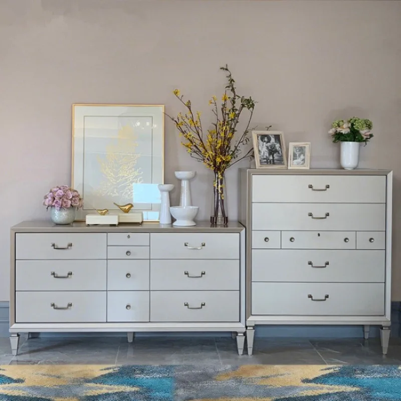 solid wood chest cabinet high cabinet European entrance cabinet modern simple neoclassical solid wood bedroom locker