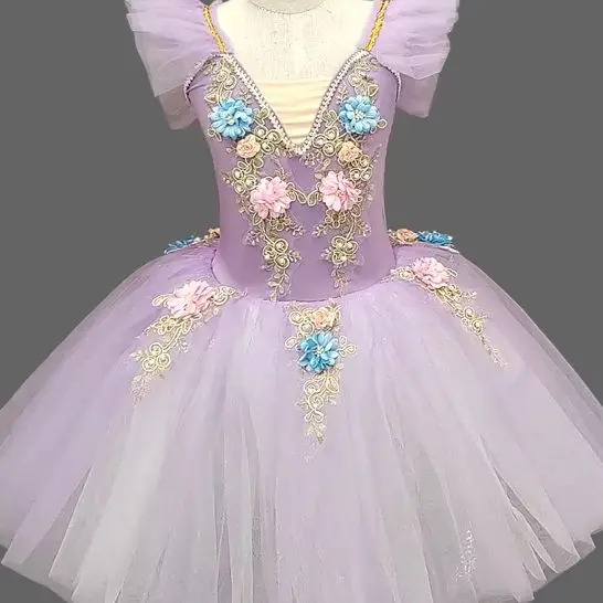 

Новый стиль, детское балетное платье, маленький лебедь, танцевальная пачка, марлевое пышное платье, балетное платье для девочек, выступление на сцене