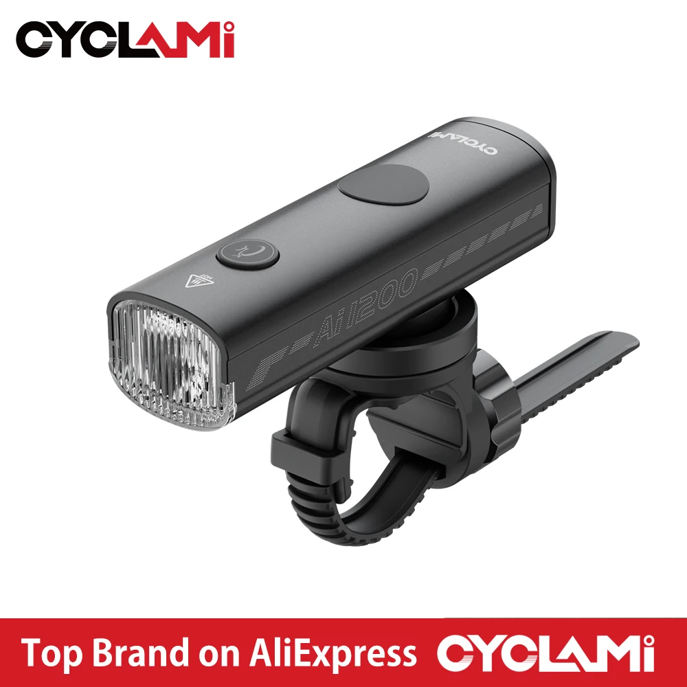 AliExpress CYCLAMI 1200 Lumen Bike Front Light Aluminium Alloy Mini Flashlight MTB Road Type-C Headlight Cycling Accessories For GoPro