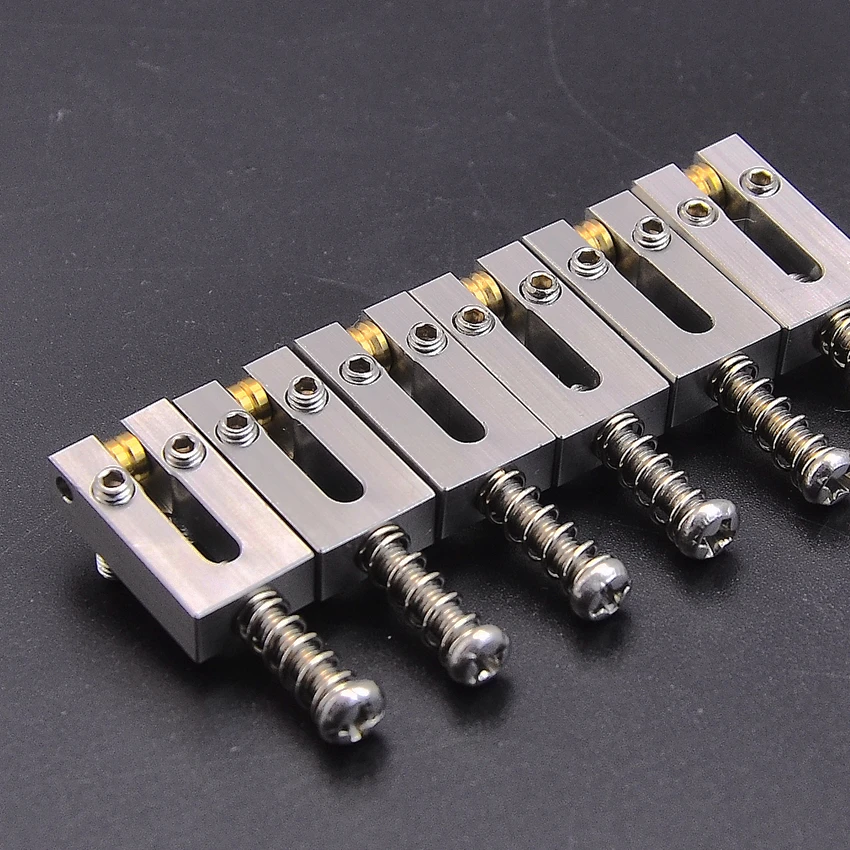 1 Set ( 6/7/8 Pieces ) 10.5MM/10.8MM Electric Guitar Bridge Brass Saddle/ Stainless Steel Roller Saddle