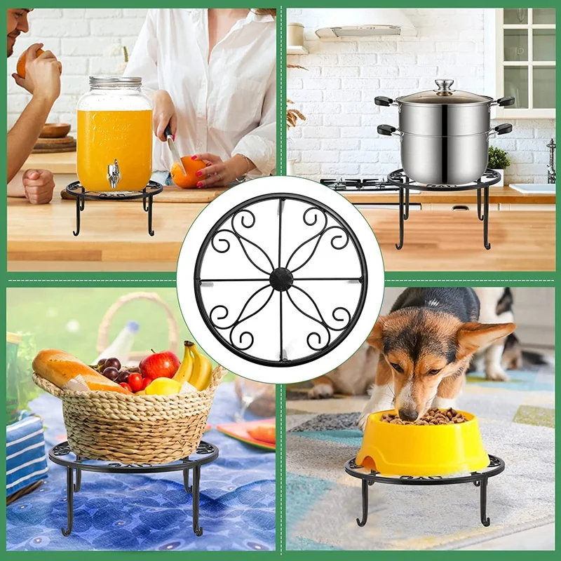 5 عبوات من حامل النباتات المعدنية للنباتات الخارجية والداخلية للنباتات المتعددة، مقاومة للصدأ