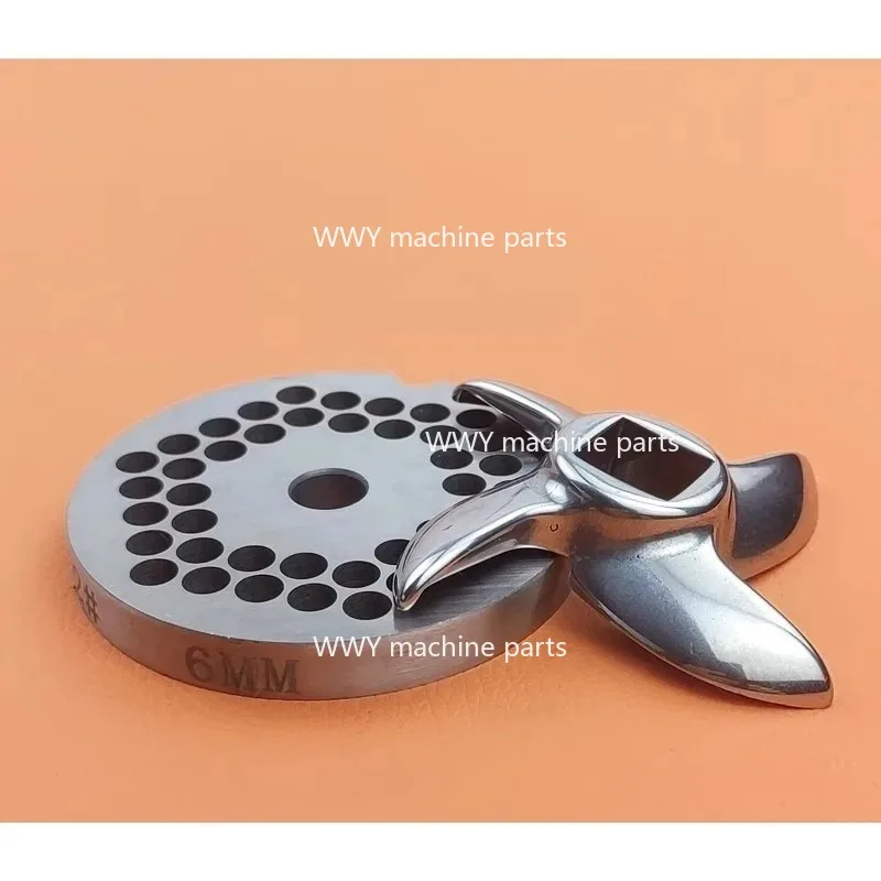 

Suitable for # 22 Fiber Cleaner Meat Grinder Hole Plate Circular 3CR13 Blade Grille Plate Sausage 1 Piece