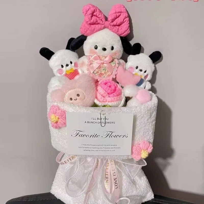 

Kawaii Sanrio Cute and Fluffy Doll Bouquet Valentine Doll Flowers Pochacco Christmas Birthday Presents Students for Girls