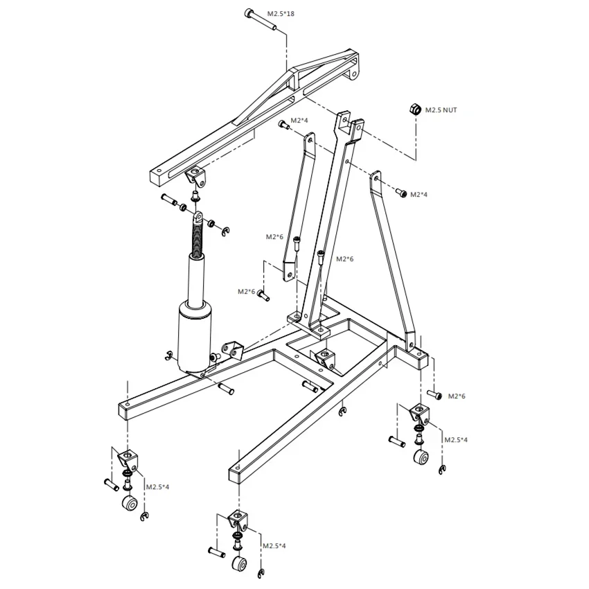 GGRC  Metal Electric Crane Engine Maintenance Bracket Engine Stand Jack For 1/10 RC Crawler Car Traxxas TRX4 Axial SCX10 images - 6