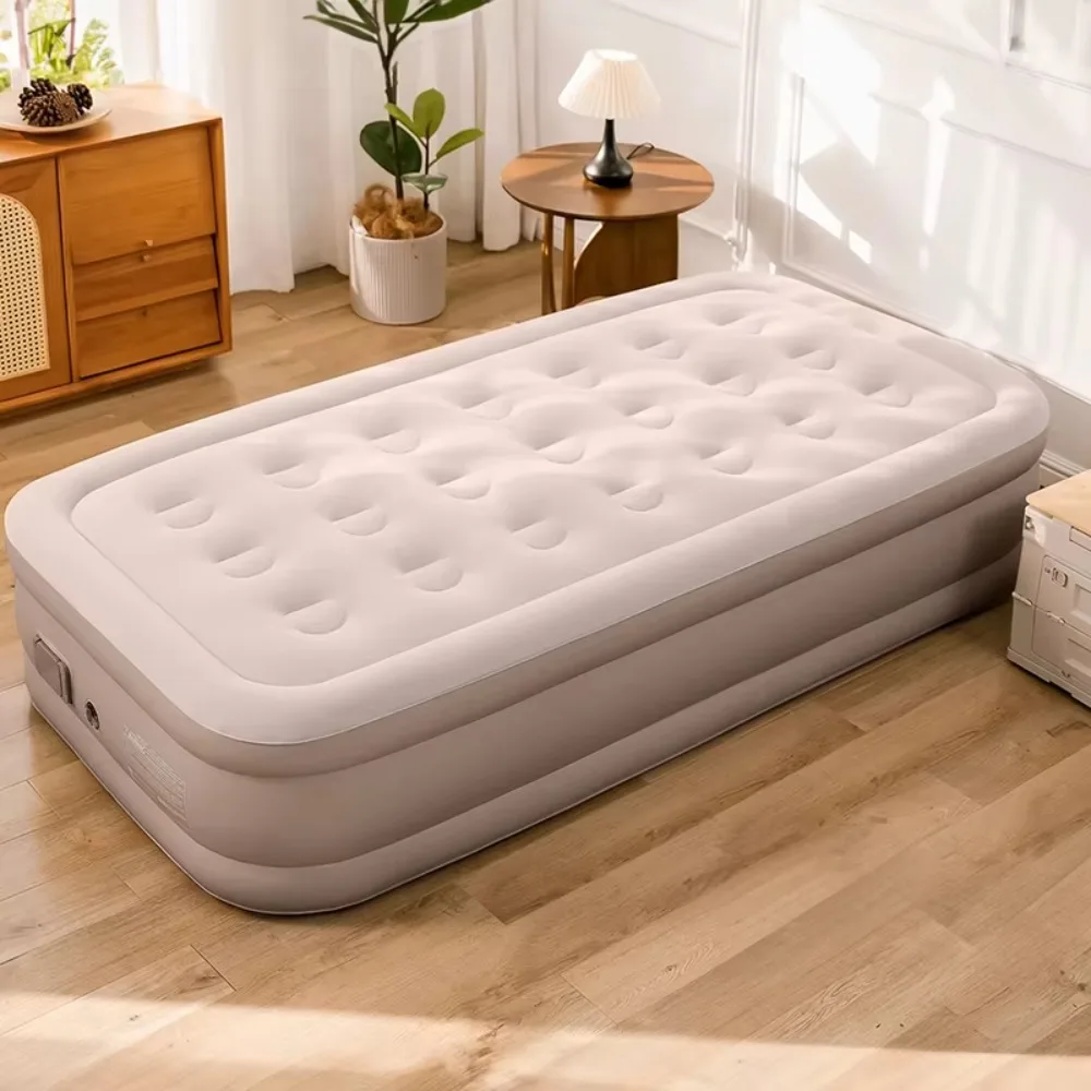 Self Inflating Folding Flocked Air Mattress Built-in Pump Portable Modern Outdoor Camping Air Bed