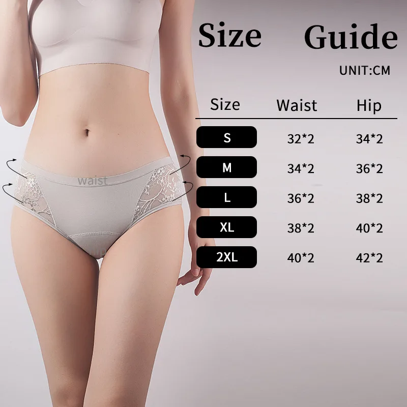 Period Menstrual Underwear Leak Proof Asorbent Panties for Women Pants