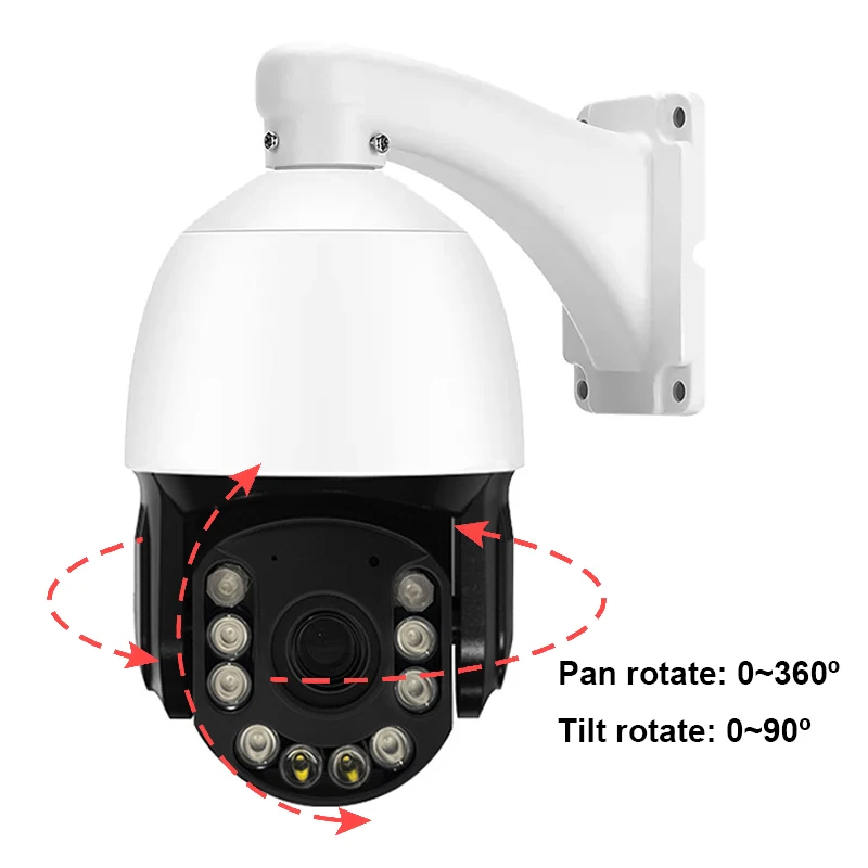 Super Vision Out Door P2P Dual Light Two Way Audio 4K 8MP 20X ZOOM CCTV Security PTZ IP Network Camera