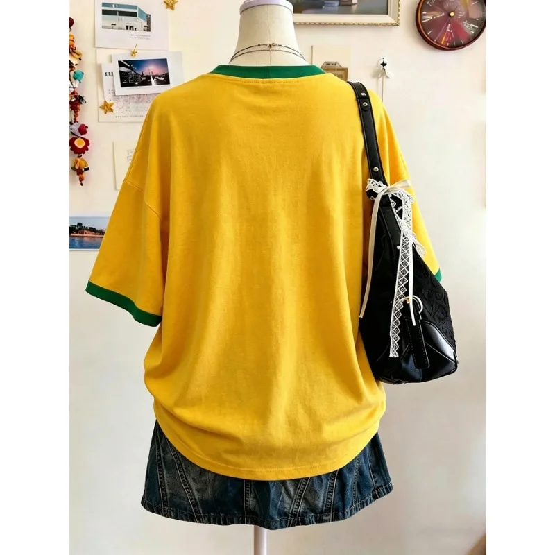 2026 Y2k Brazil Graphics Printed Retro Summer Women Crop T-shirt Harajuku Streetwear Aesthetics High Street O Neck Short Sleeve