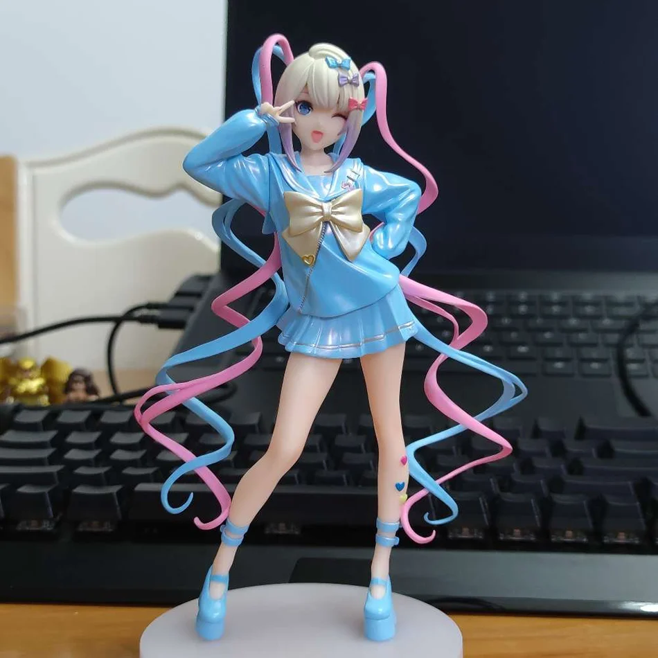 Needy Girl Overdose Anime Figure With Cat Action Figures Virtual Uploader PVC Collection Model Ornaments Toys brithday Gifts view 3