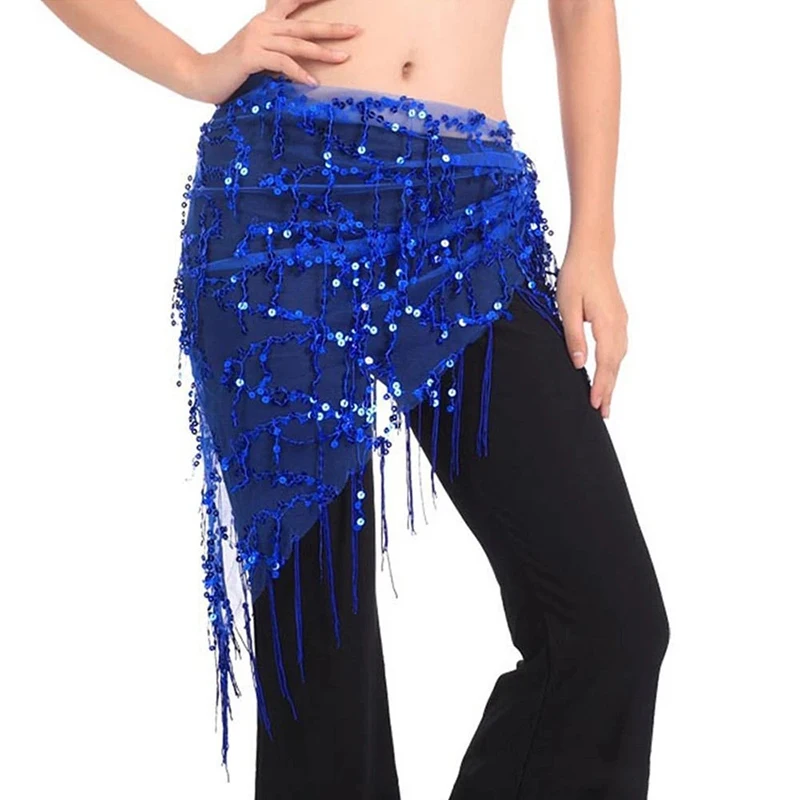 New Belly Dance Costumes Sequins Tassel Indian Belly Dance Hip Scarf For Women Dancing Performance Waist Belt Miticolors