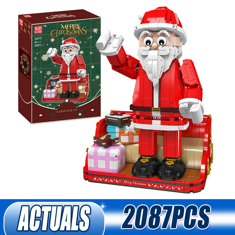 Mould King 10072 Christmas Decoration Building Block The Santa Claus Model Toys Assembly STEM Brick Kits Kids Christmas Gifts