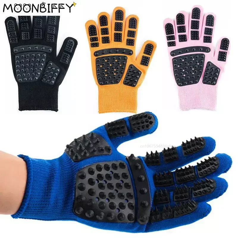 Pet Glove Cat Grooming Glove Cat Hair Deshedding Brush Gloves Dog Comb For Cats Bath Clean Massage Hair Remover brushes Gentle