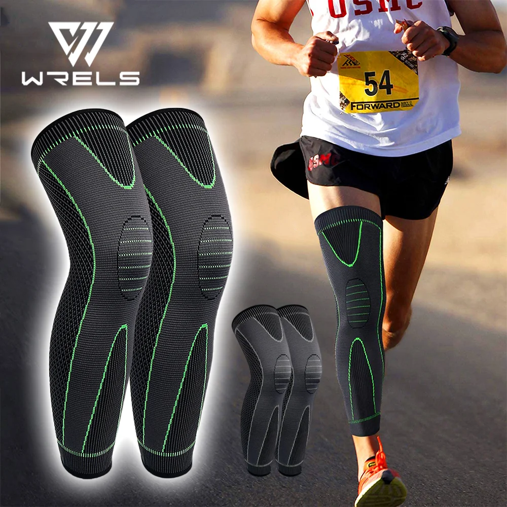 Leg Knee Support Protectors Compression Long Full Legs Sleeve Anti-Slip Support Brace Arthritis Running Gym Sport Knee Pads