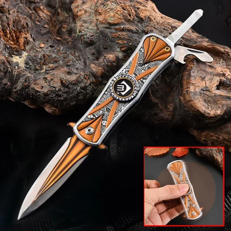 

Pocket Knife Hunting Knives Gyro Type Outdoor Folding Blade Knife Pocket Knife Fidget Spinner For Camping Tools Survival Knives