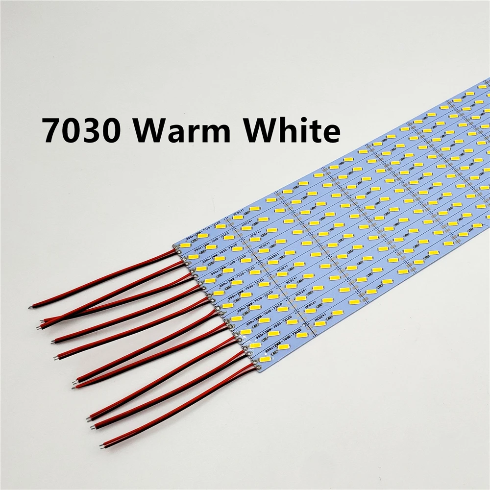 

50M/100M/200M 100cm 40inch LED Bar Light 7030 Warm White 12V Rigid Strip Under Cabinet Kitchen 12MM Indoor Lights Factory Supply