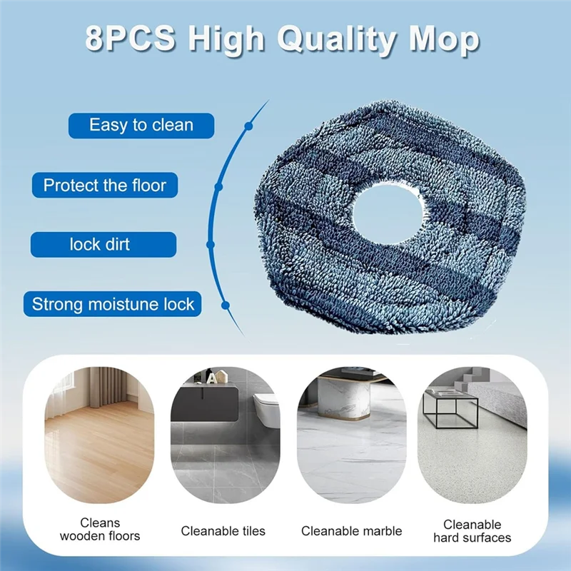 قطع غيار A86I لأجزاء المكنسة الكهربائية Eufy Omni C20، الفرش الجانبية الرئيسية، مرشحات HEPA، أكياس الممسحة
