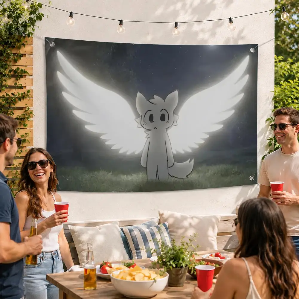Boykissers Cartoon Flags Soft Durable Tapestry Skin-friendly  Outdoor Party Home Living Room Bar Bedroom Decoration