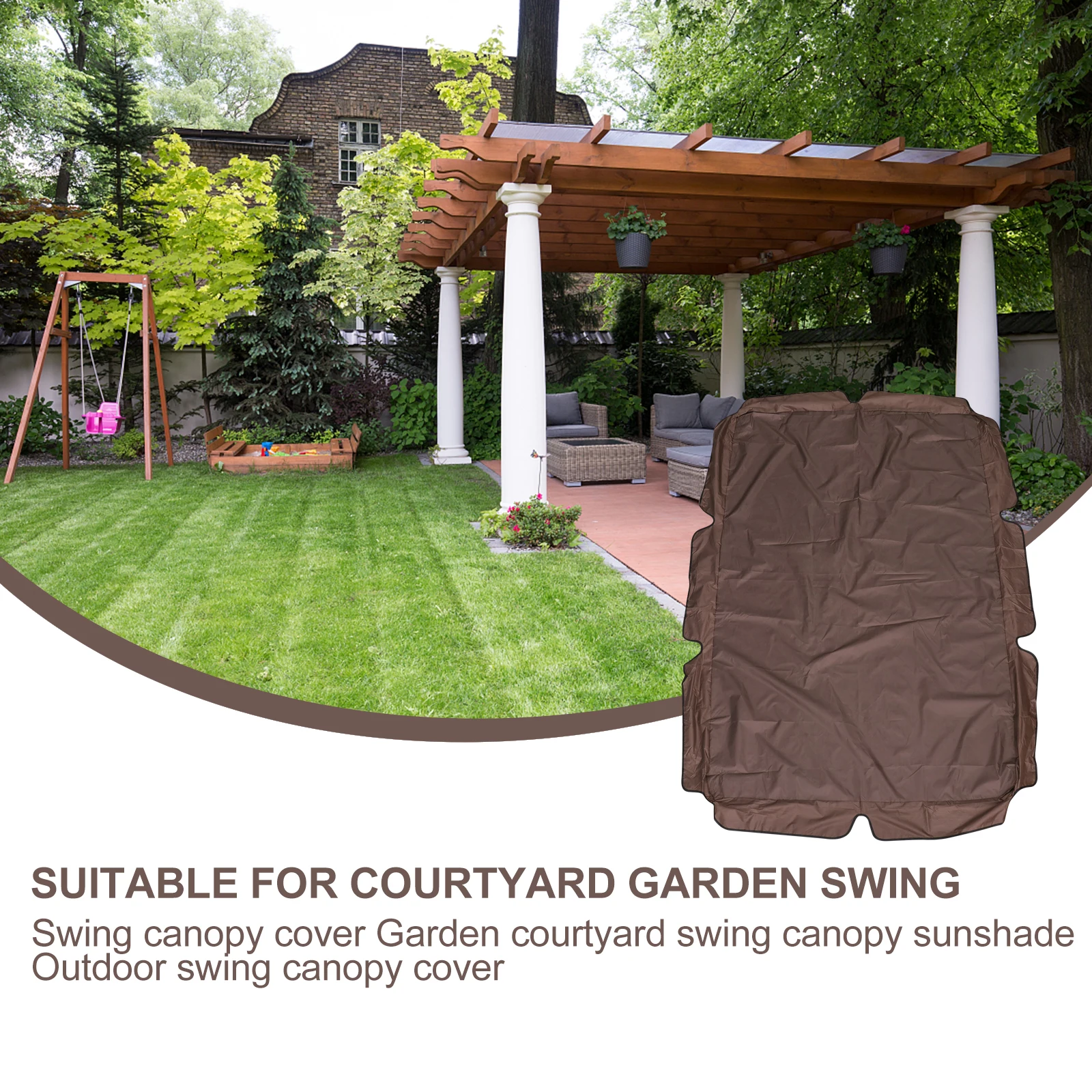 

Outdoor Ceiling Cover Waterproof 190T Polyester Durable Uv Protection All Season Foldable Portable Swing Accessory For