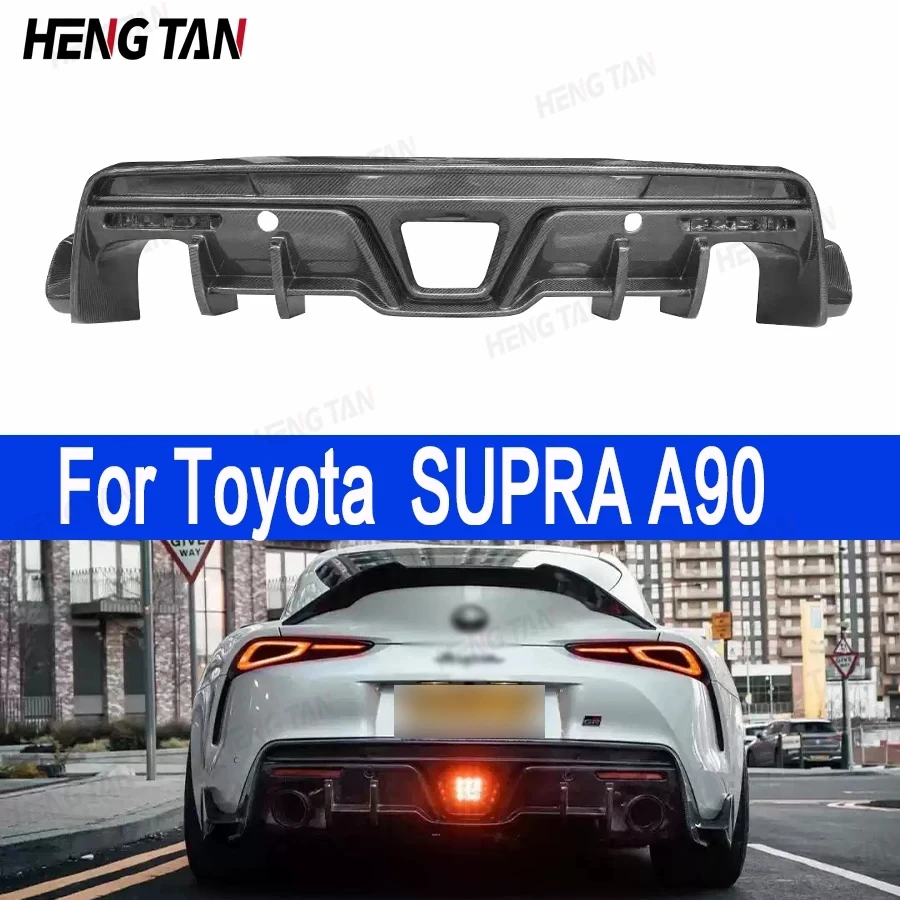 

Для Toyota GR Supra A90 A91 MK5 2019 + Диффузор для заднего бампера из углеродного волокна, сплиттеры для заднего бампера, спойлер, комплект для обновления корпуса