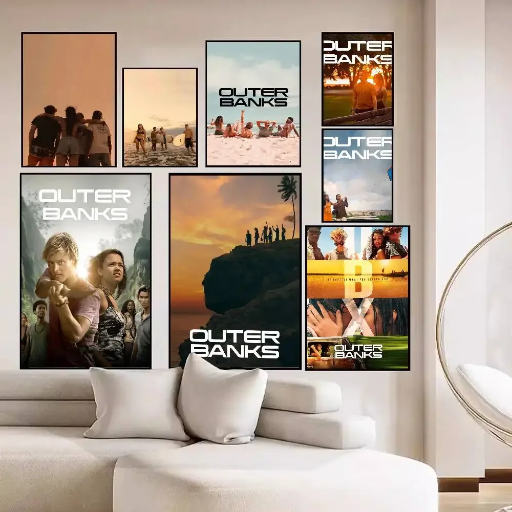 O-Outer B-Banks فيلم تلفزيوني ملصقات لاصقة ريترو كرافت ورقة ملصق DIY بها بنفسك غرفة بار مقهى الجمالية الفن طلاء جدران