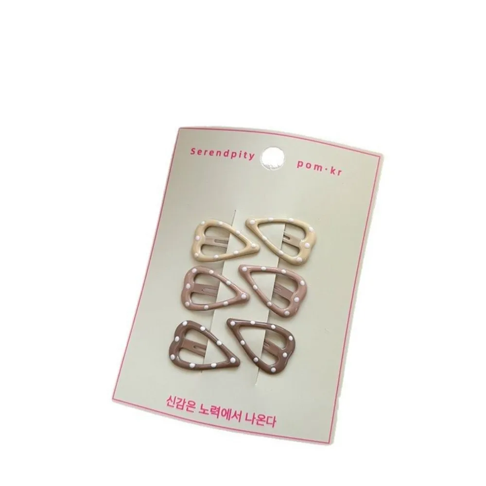 Pinces à cheveux géométriques, 6 pièces/ensemble, Barrettes en épingle à cheveux mignonnes et douces, accessoires pour cheveux