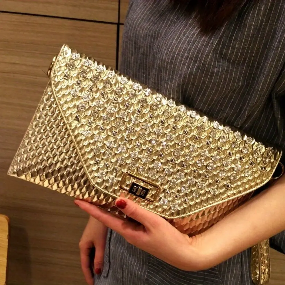 Ladies Fashion and Elegant Dinner Handbag Diamond Set Evening Dress Single Shoulder Crossbody Bag