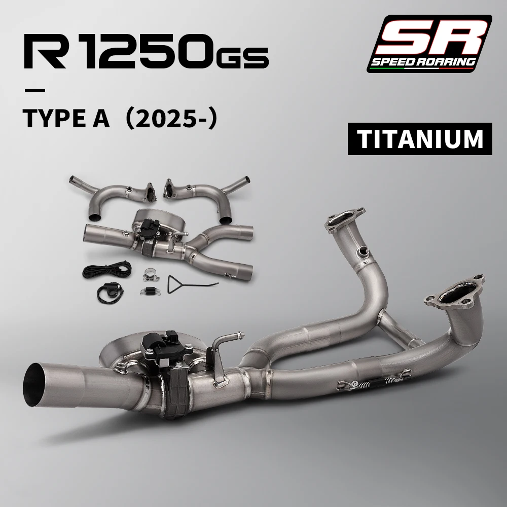 

Титановая выхлопная труба мотоцикла переднего звена для R1250GS ADV R1250 GS Escape с электронными клапанами