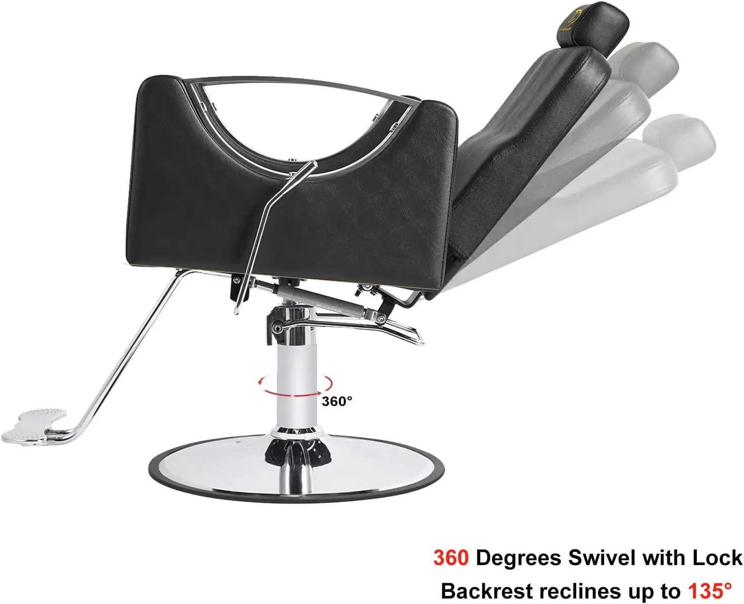 Cadeira hidráulica do estilo do cabelo do rolamento, 360 Degrees Rolling Salon Equipment, Uso para beleza e spa