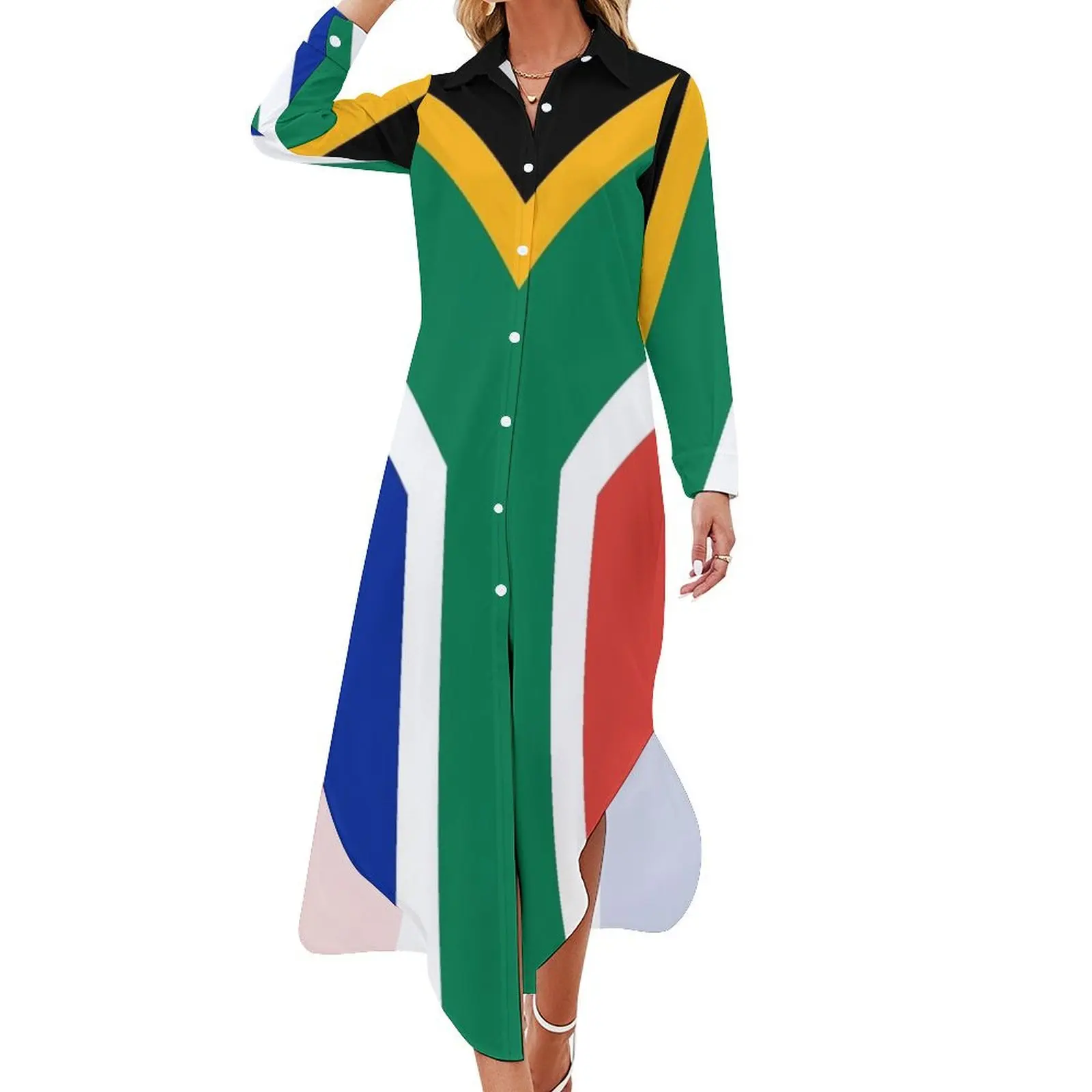 

South African Flag Gifts, Masks, Stickers & Products (GF) Long Sleeved Shirt Dress ladies dresses for special occasions