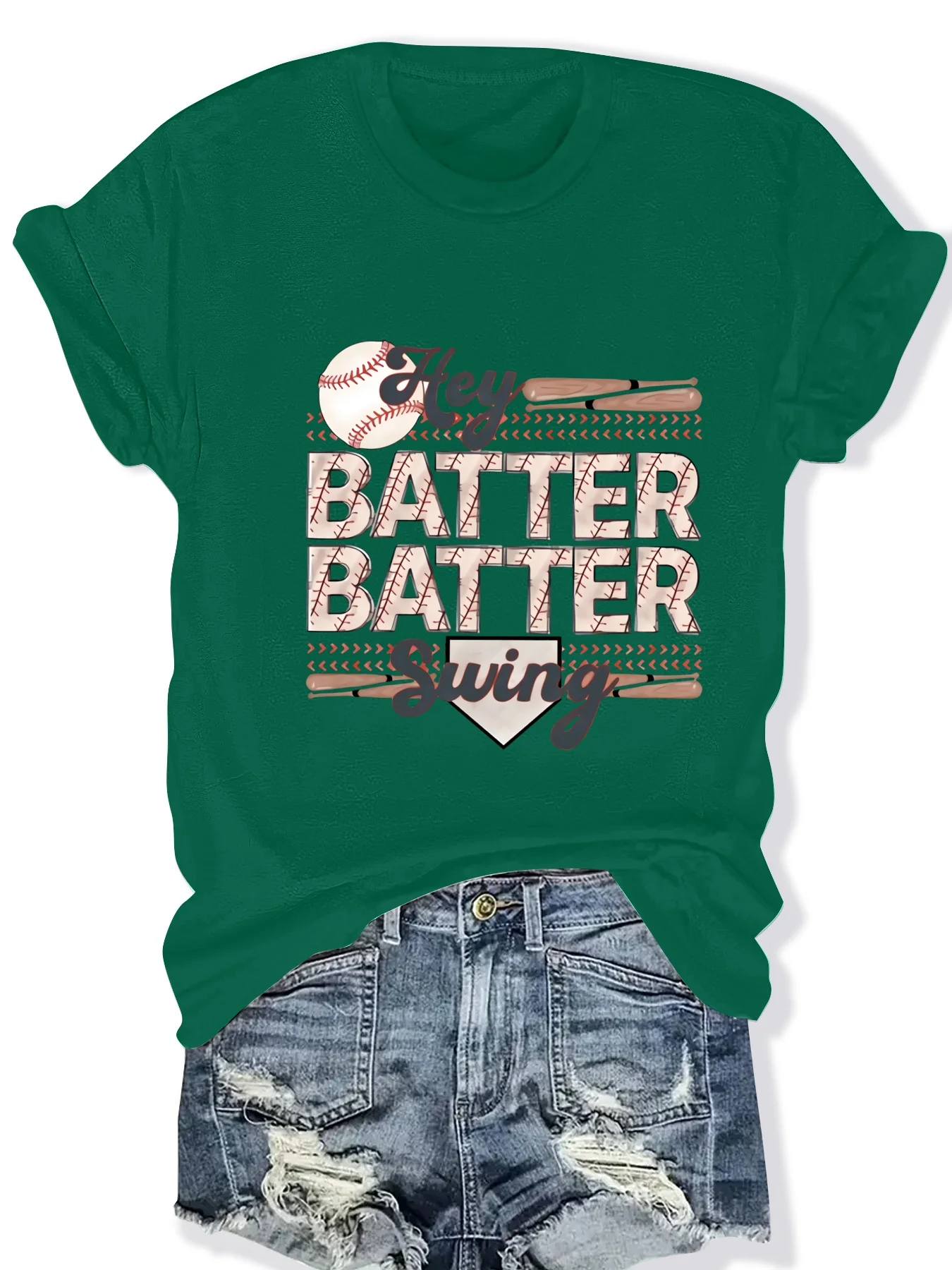 

Fashionable Ladies round Neck Short Sleeve T-Shirt with Letter Pattern Print Casual Comfortable Women's Top