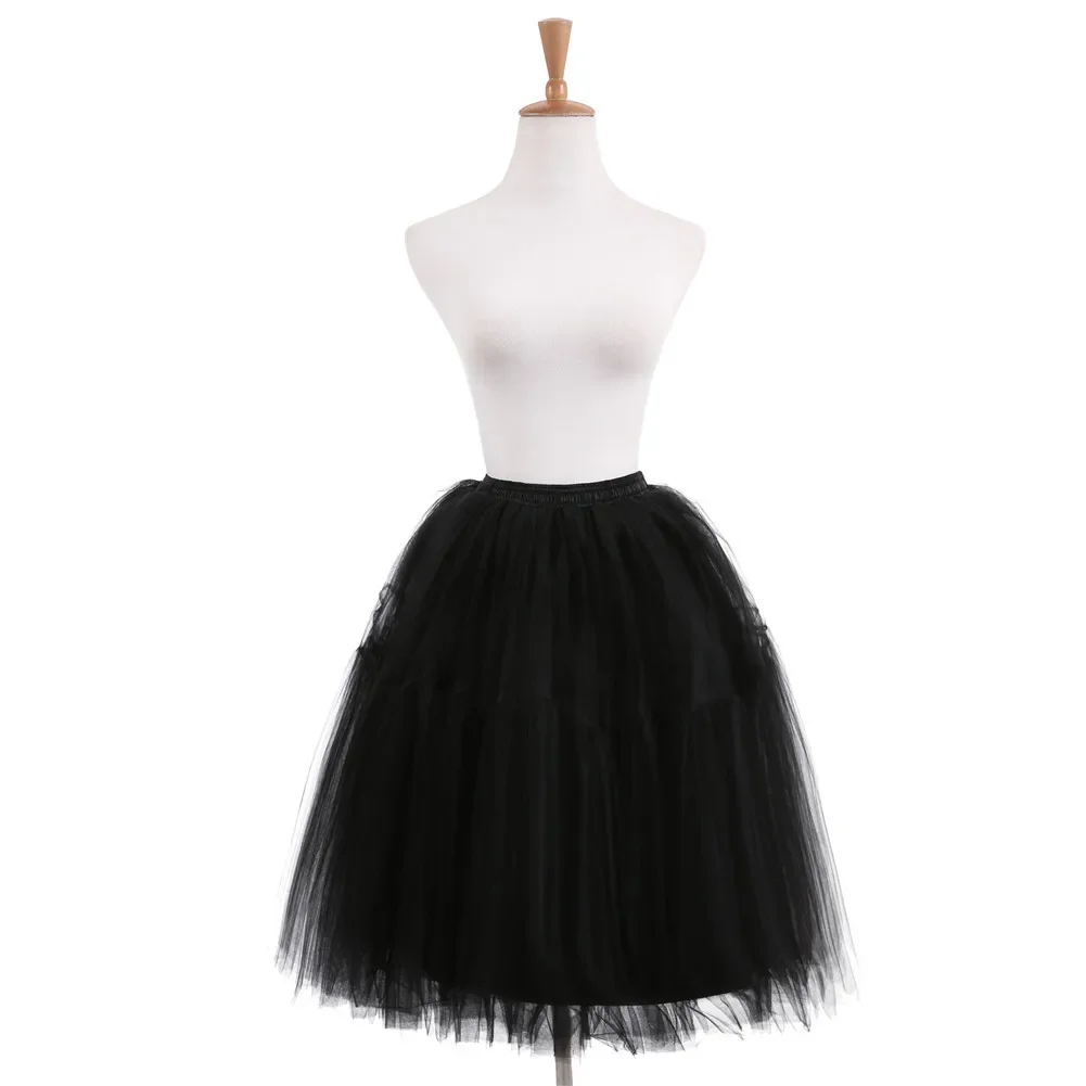 4 Lagen Tule Volwassen Tutu Rok Flare Puffy Petticoat Jurk Prinses Ballet Jupon Sous Gewaad Mariage Lolita Dress Party prom Gown