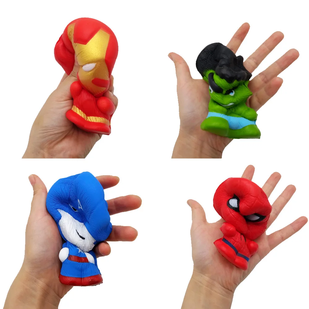 Marvel Heroes Superman Slow Rebound Spider-Man Iron Man Pu Decompression Toy Birthday Gift