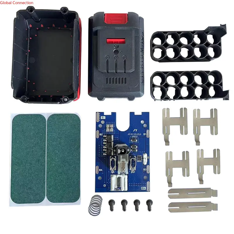 5S2P 18650 Power Tools Li-ion Battery Plastic Case BMS Protection board for Wireless Electric Angle Grinder 18V Lithium Battery