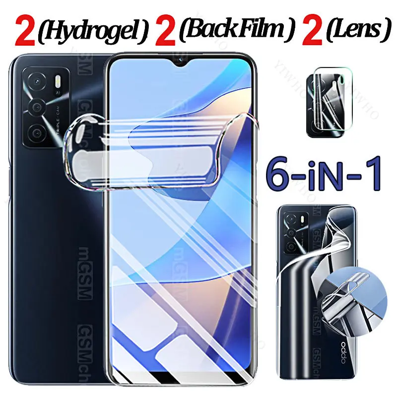 Transparent Back Front Hydrogel Film for Oppo A54s Case Screen Protector for Oppo A 54S 54s 6.52