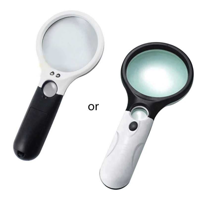 Magnifying Glass with Light 3x 45x Handheld Magnifier LED Lighted Magnifying Glass Reading Small Prints Coins Map