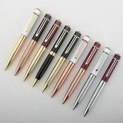 Penna a sfera di lusso con diamante penna a sfera in argento penne a sfera in acciaio di alta qualità in metallo con astuccio regalo originale forniture per ufficio regali