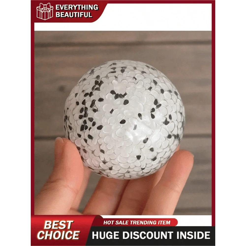 

Sesame Rice Ball Ice Skin Squishy Squeeze Toy, Moldable Crunchy Slow Rebound Stress Relief Fidget Ball, Cute Desk Decor Gift for Women Adults