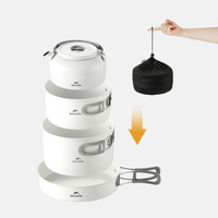 Naturehike Ceramic Non Stick Set Pot Outdoor Camping Portable Kitchenware Picnic Frying Pan Cookware