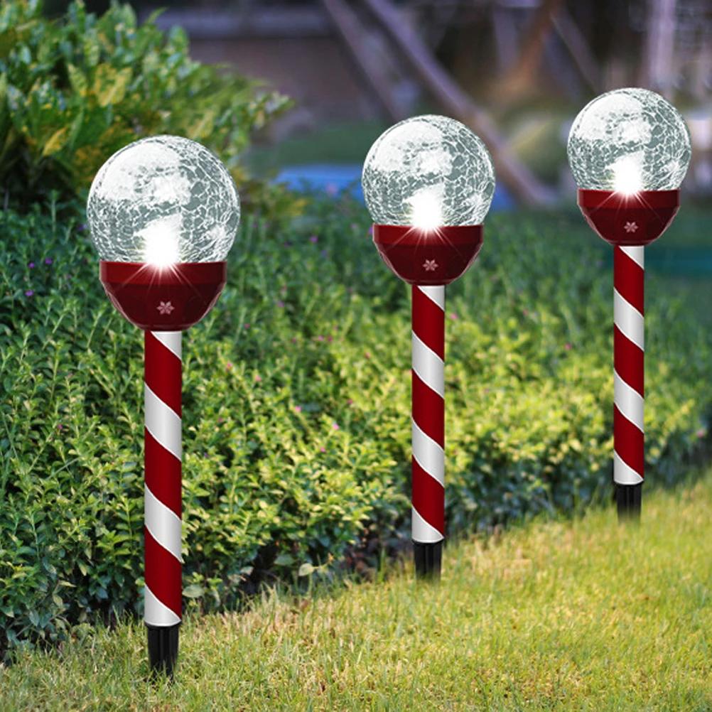Luci solari in vetro screpolato IP65 Resistente alle intemperie LED Decorazioni da giardino Pannello di illuminazione per esterni natalizi Automatico On Off Prato Vialetto