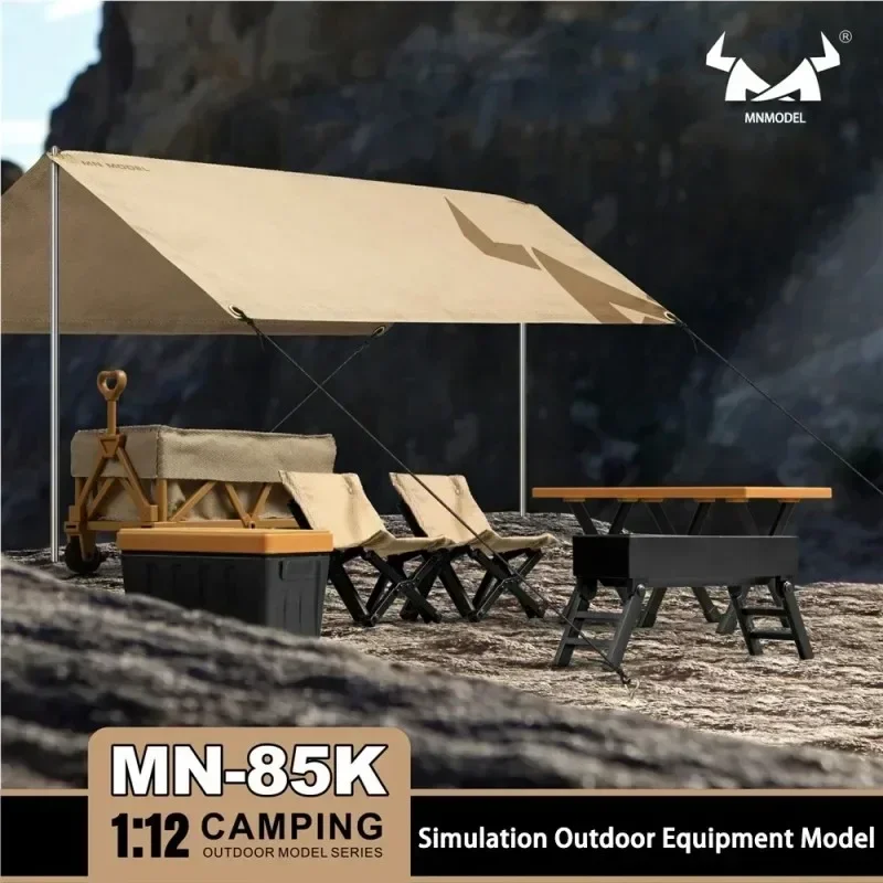 MN85K Accessories Simulation Awning Camping Tent Sand Ladder Table Chair Decoration For 1/12 RC Car Model Camping Tent kits MN82