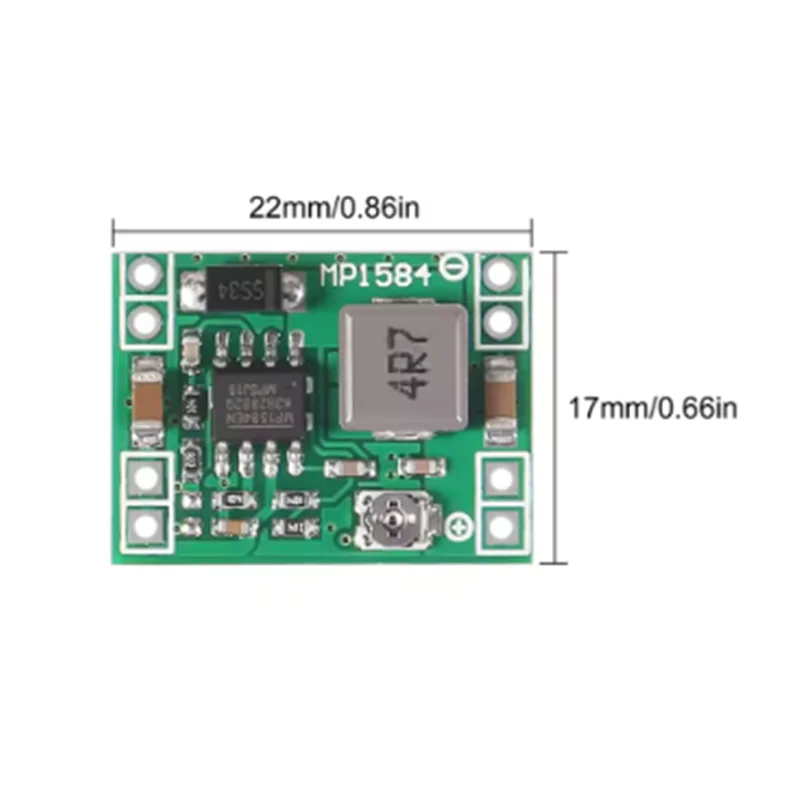 1-20pcs MP1584EN Adjustable 3A DC-DC Converter Step Down Voltage Regulator Module Replace LM2596s MP1584 DC DC Buck Board