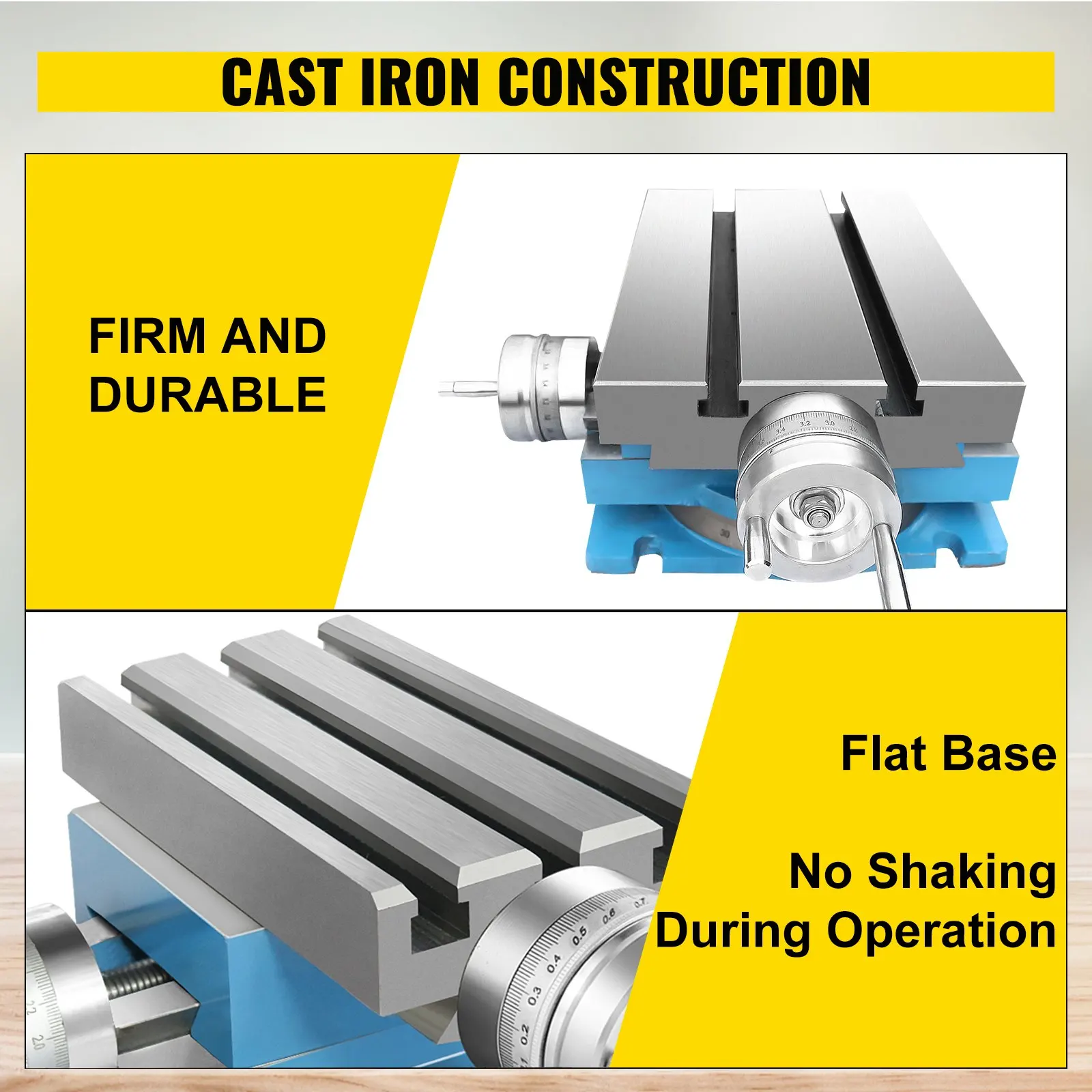 Cross Slide Table Milling Machine Worktable Precision Cross Vise Workbench 330 x 220 mm T-groove Size 12 mm