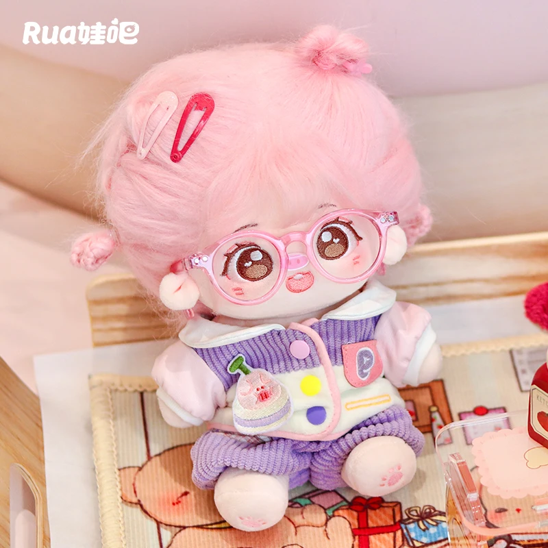 Pakaian boneka 20cm setelan kostum babi ungu lucu boneka mewah aksesoris boneka mainan Anime untuk hadiah anak-anak