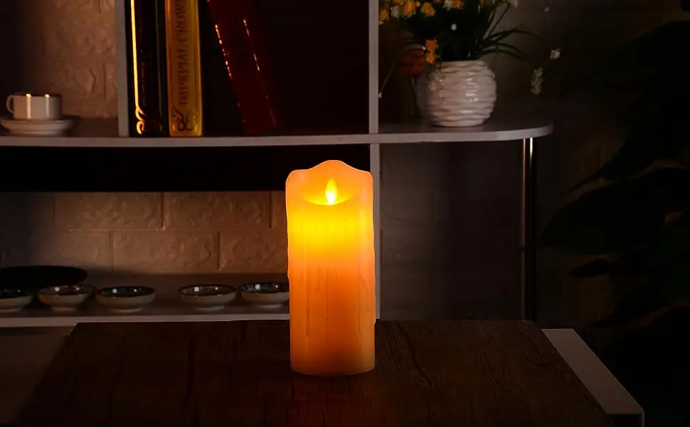 Velas de cera Led sumergidas eléctricas recargables por USB remotas o no, luz de parafina, mecha de baile, vela de Pilar, hogar, boda, Dec