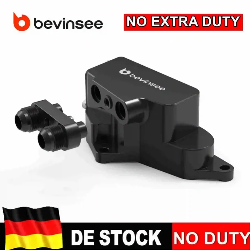 BEVINSEE Aluminium-Ölkühler-Thermostatgehäuse-Kit für BMW N54 N55 F20 F22 F30 F32 F36 E82 E88 E90 E91 E92 E93 E84 F33 F34 Ersetzt 11427573212 11428637820 11427525335