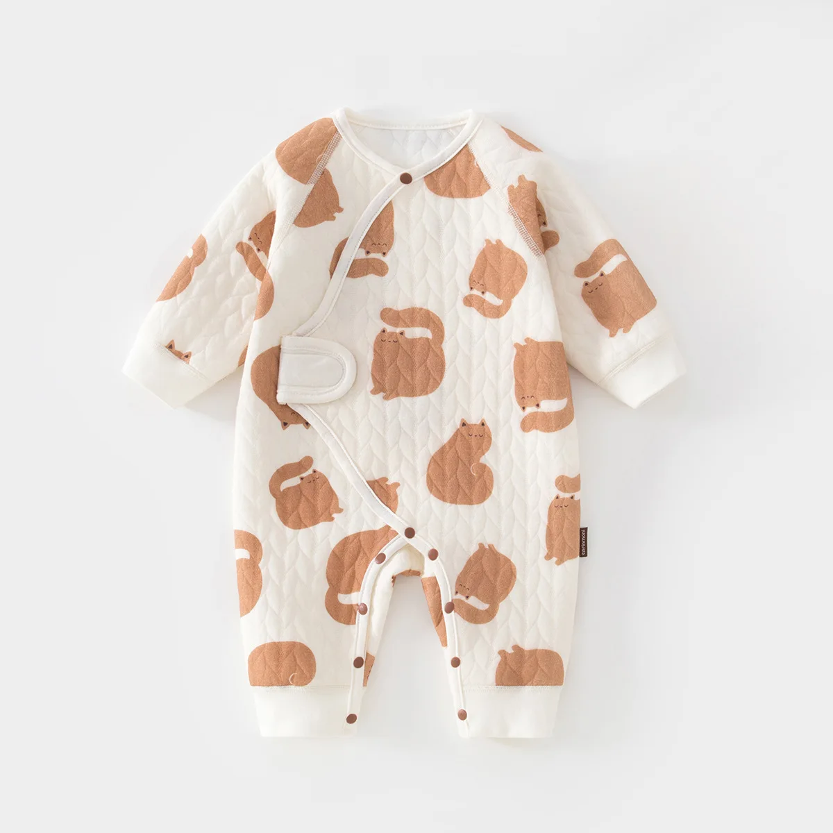 AYNIGIELL 2026 Spring Newborn Baby Jumpsuit High Quality Pure Cotton Jumpsuit 0-6 Months Baby Cartoon Pattern Clothing