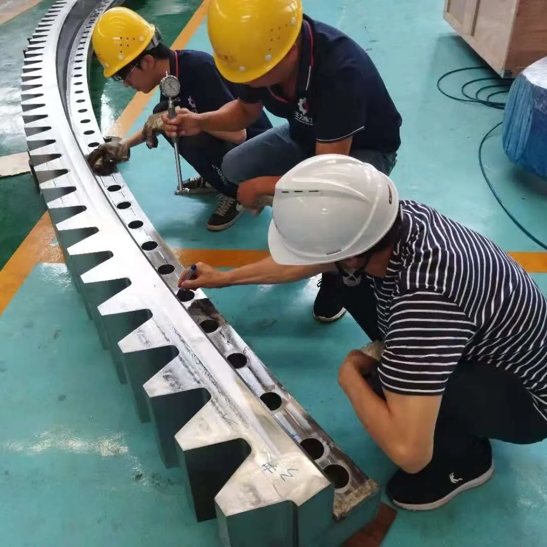 16 Segment Custom 35CrMo Slewing Rotating Large Diameter Ring Gear Forging Steel Spur Split Large Ring Gear