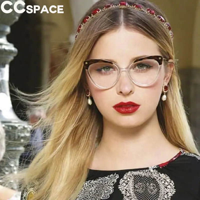 45639 Cat Eye Glasses Frames Women Trending Styles Brand Eyeglasses TR90 Optical Fashion Computer Glasses