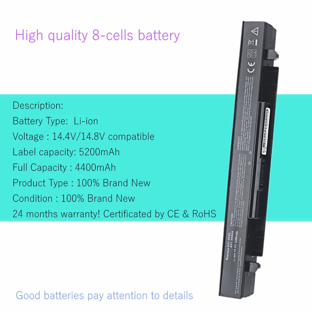 Laptop Battery For Asus X550 X550C X450E X450EA X550B X550V X550D X550C X550CA X550CC X550CL X450 X450C X450CA X450CC X450CP