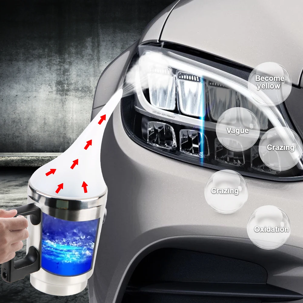 

Инструменты для полировки автомобильных фар, 100 мл, распылитель жидкости, чашка, полировщик, мотоциклетные фары, задние фонари, ремонт линз